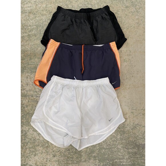 LOT (3) Nike Women's Sz XL Dri-Fit Bundle Drawstring Lined Tempo Running Shorts - Picture 1 of 15